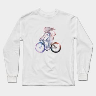 Girl Cycling Long Sleeve T-Shirt